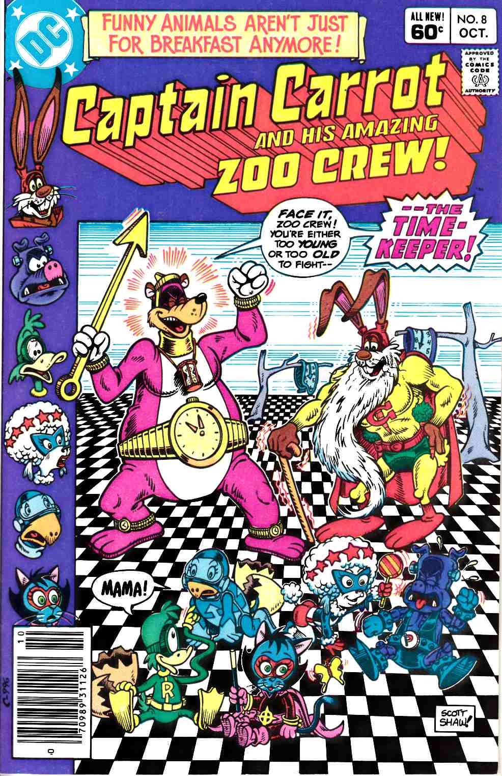 Captain Carrot and His Amazing Zoo Crew #8 Newsstand Edition Very Fine (8.0) [DC Comic] LARGE