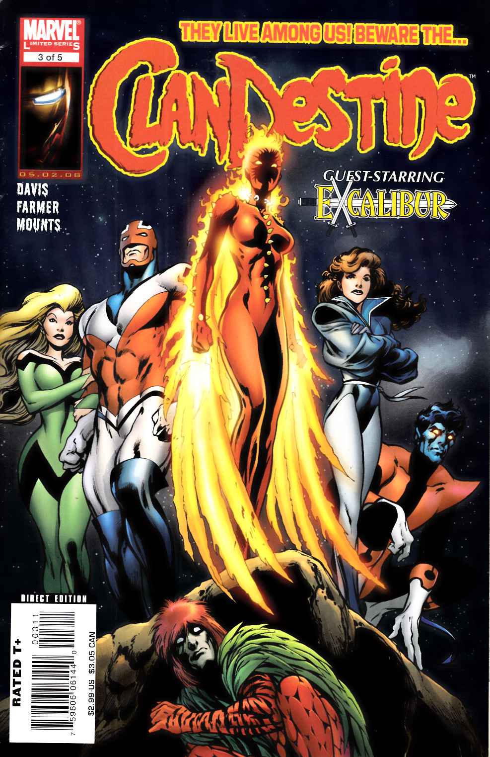 Clandestine #3 Very Fine Minus (7.5) [Marvel Comic] THUMBNAIL