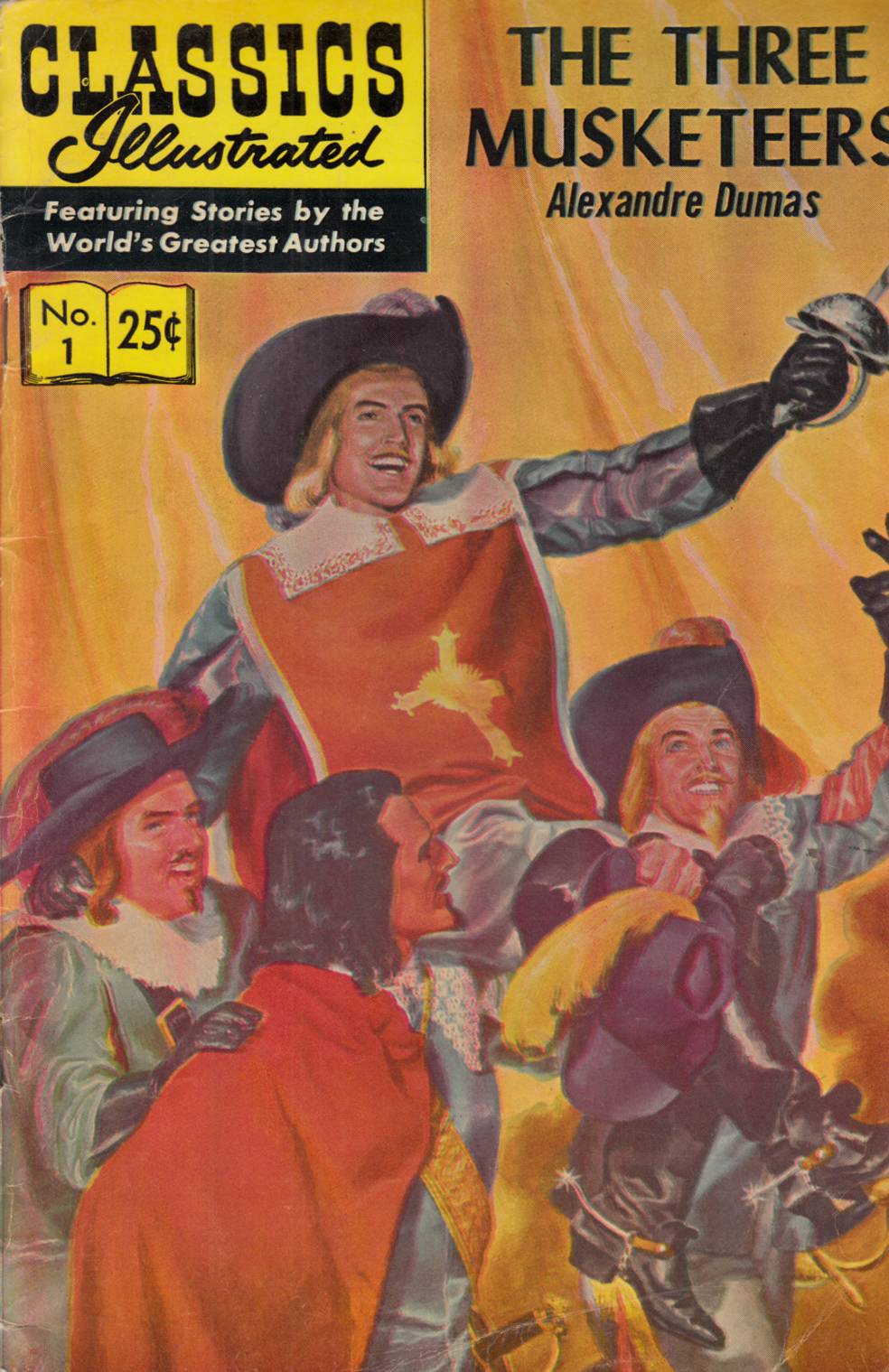 Classics Illustrated #1 The Three Musketeers 23th Printing Very Good (4.0) [Classic Comic] LARGE