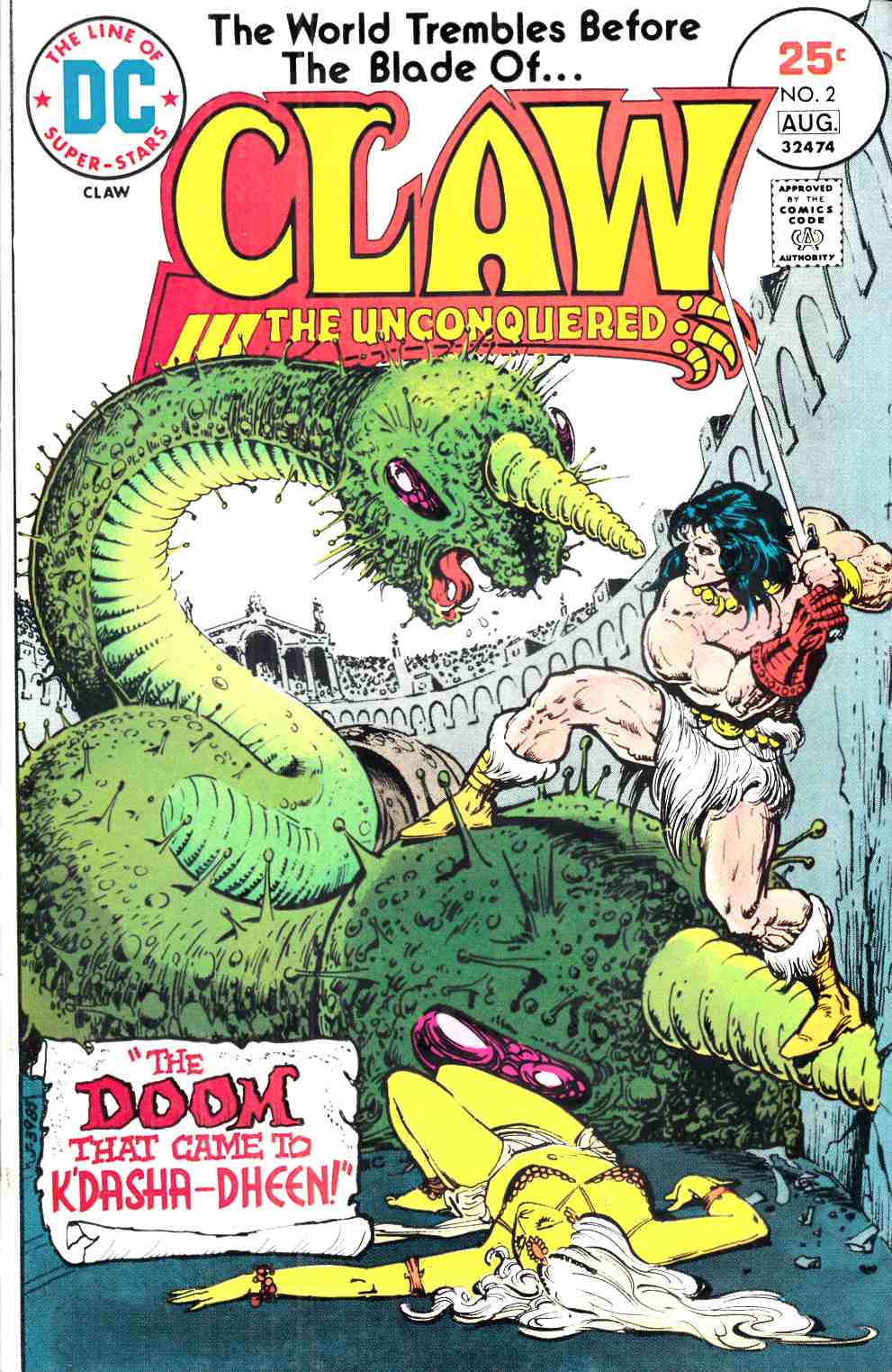 Claw the Unconquered #2 Very Fine (8.0) [DC Comic] LARGE