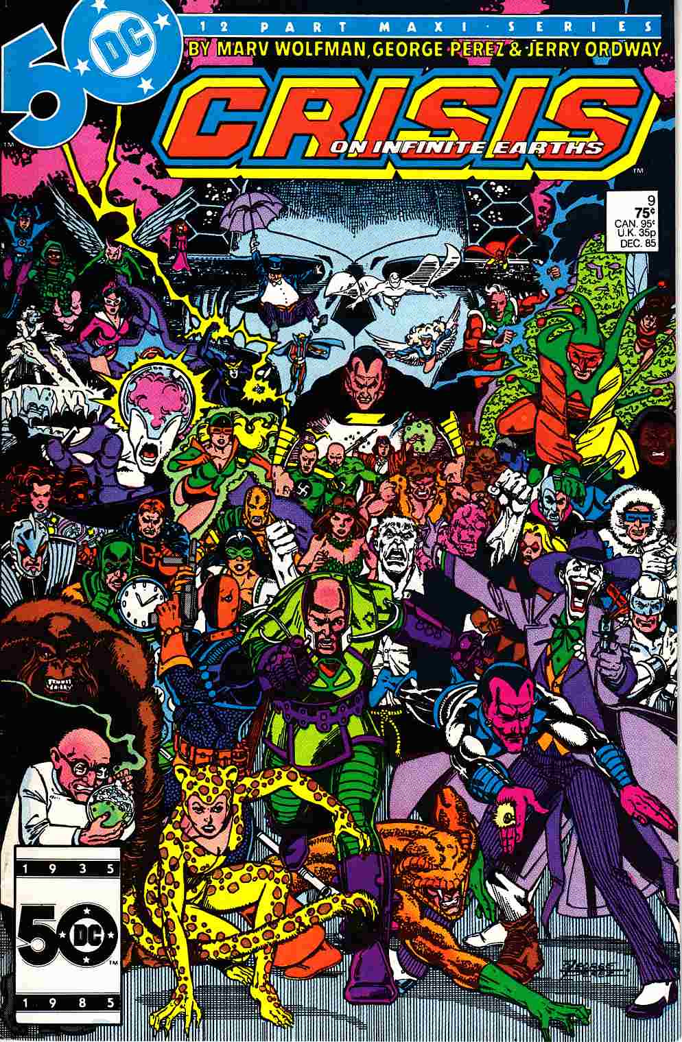 Crisis On Infinite Earths #9 Very Fine/Near Mint (9.0) [DC Comic] THUMBNAIL