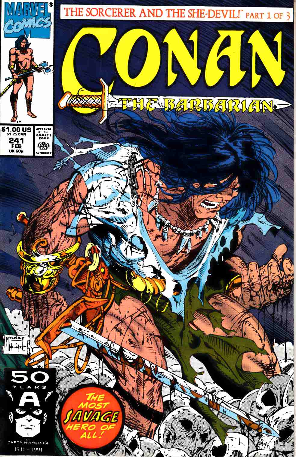 Conan the Barbarian #241 Very Fine (8.0) [Marvel Comic] LARGE
