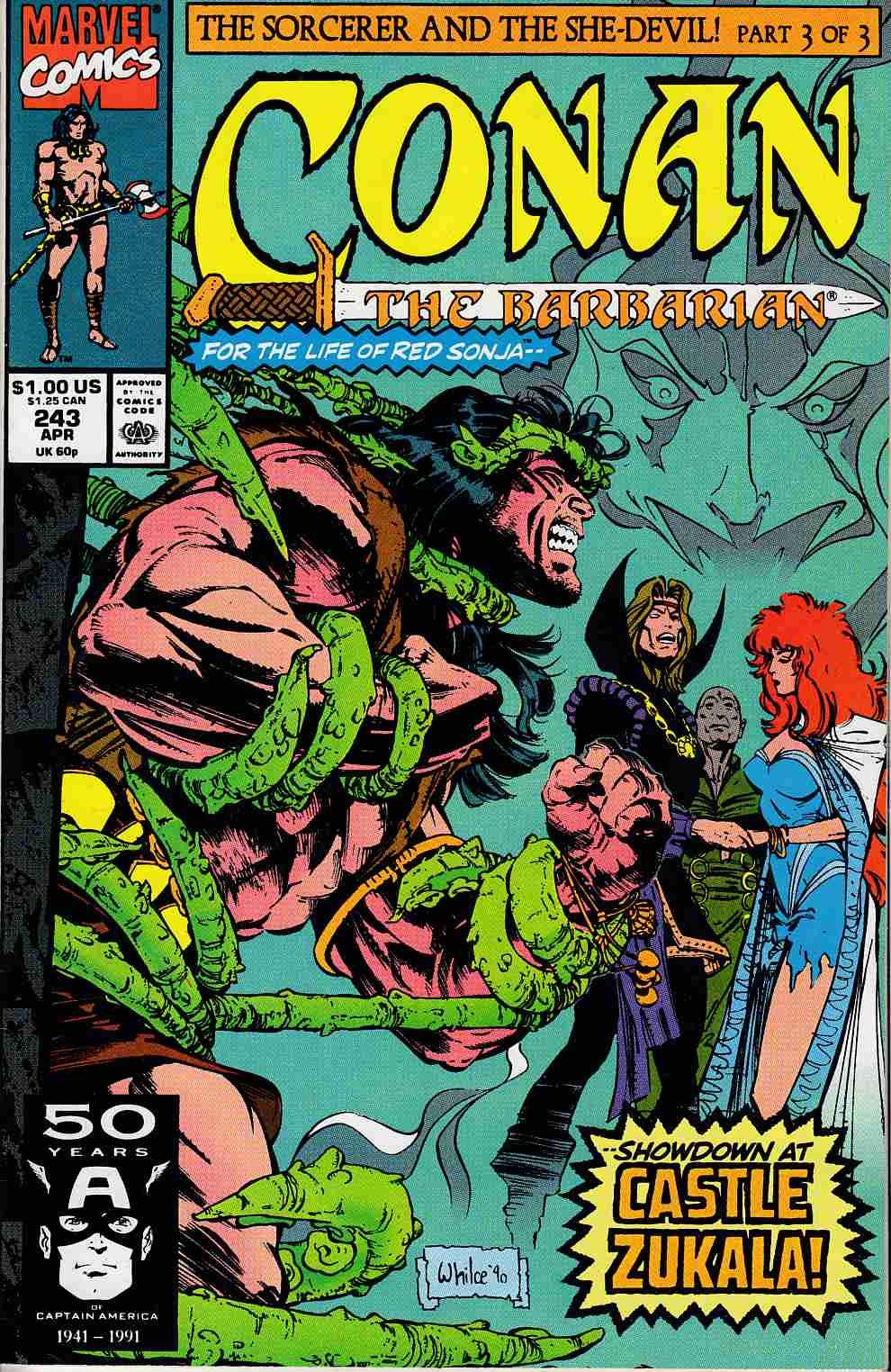 Conan the Barbarian #243 Fine (6.0) [Marvel Comic] THUMBNAIL