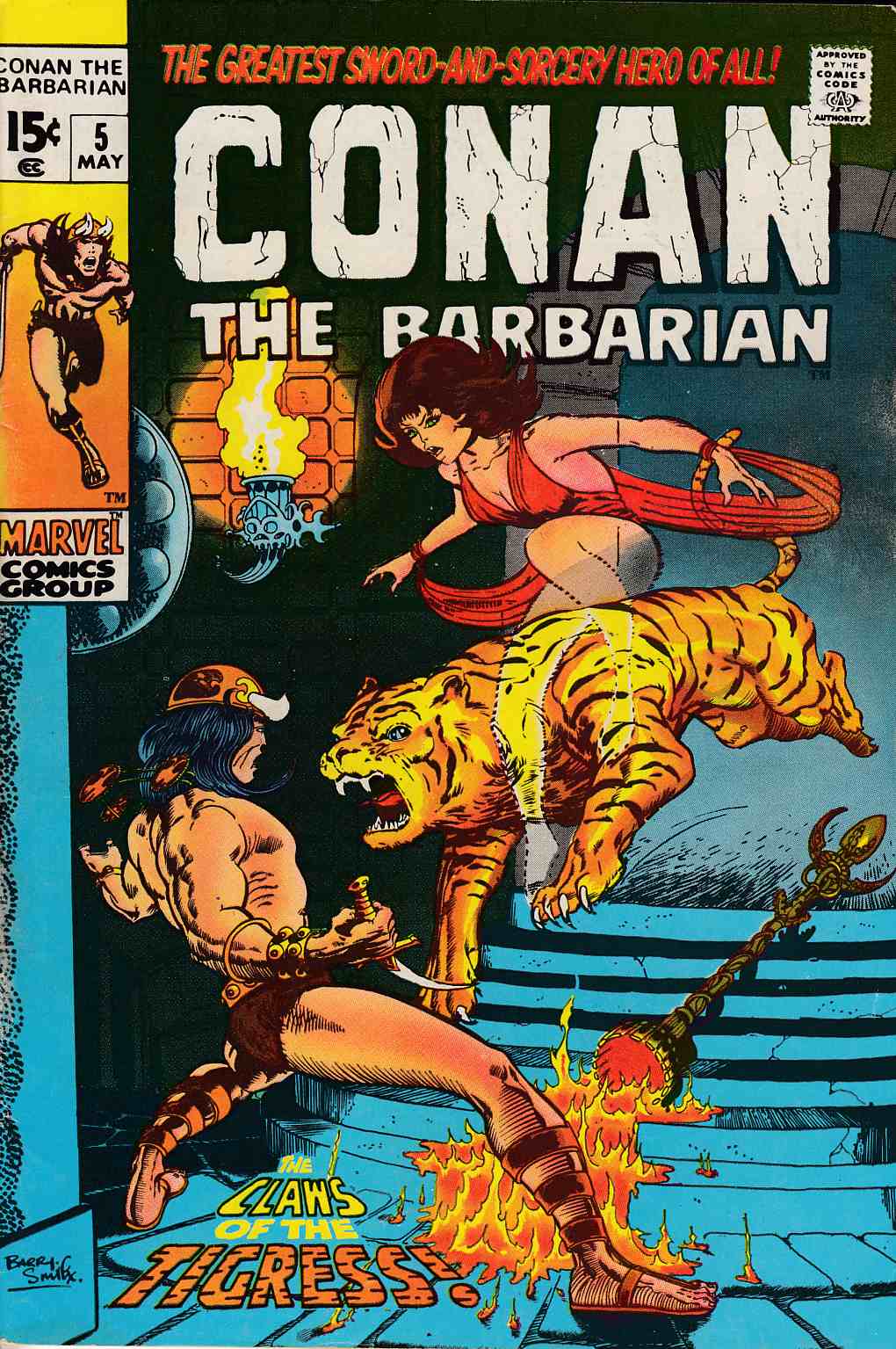 Conan the Barbarian #5 Very Fine Minus (7.5) [Marvel Comic] THUMBNAIL