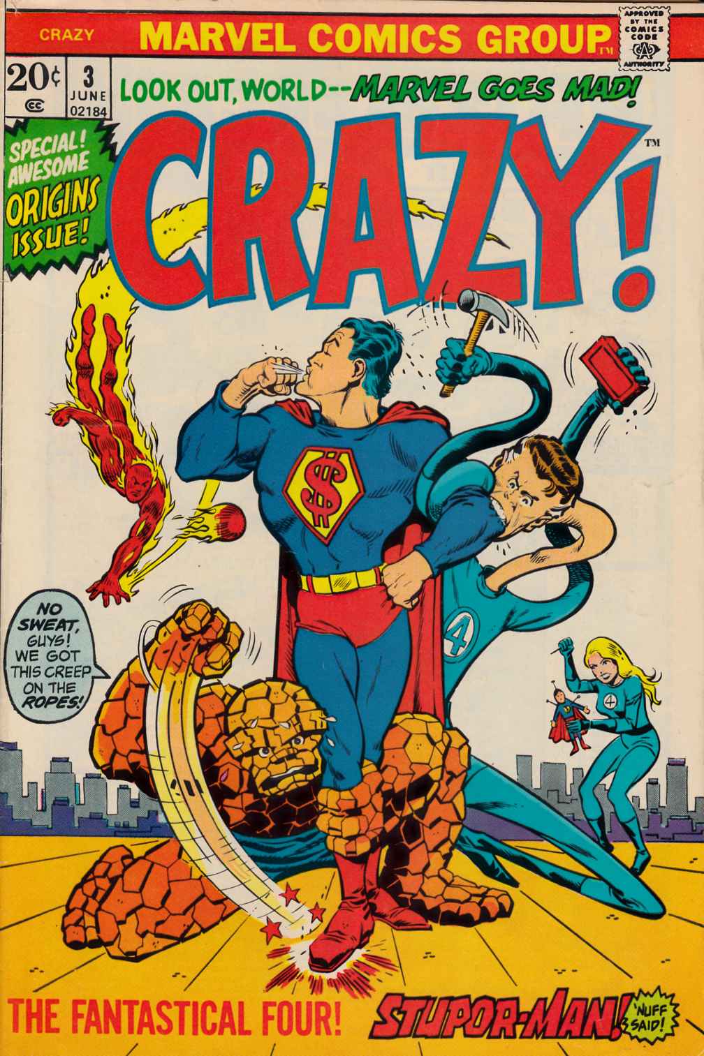 Crazy #3 Fine Minus (5.5) [Marvel Comic] LARGE