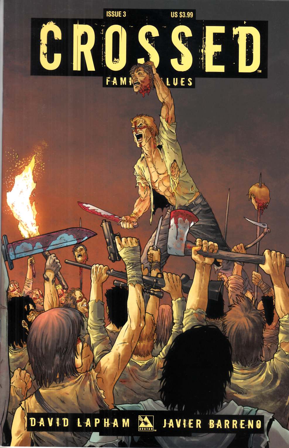 Crossed Family Values #3 Wrap Cover Near Mint (9.4) [Avatar Comic] LARGE