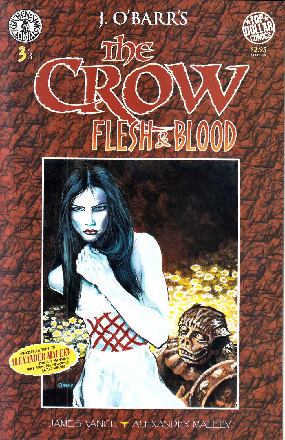 Crow Flesh and Blood #3 Very Fine (8.0) [Kitchen Sink Comic] LARGE
