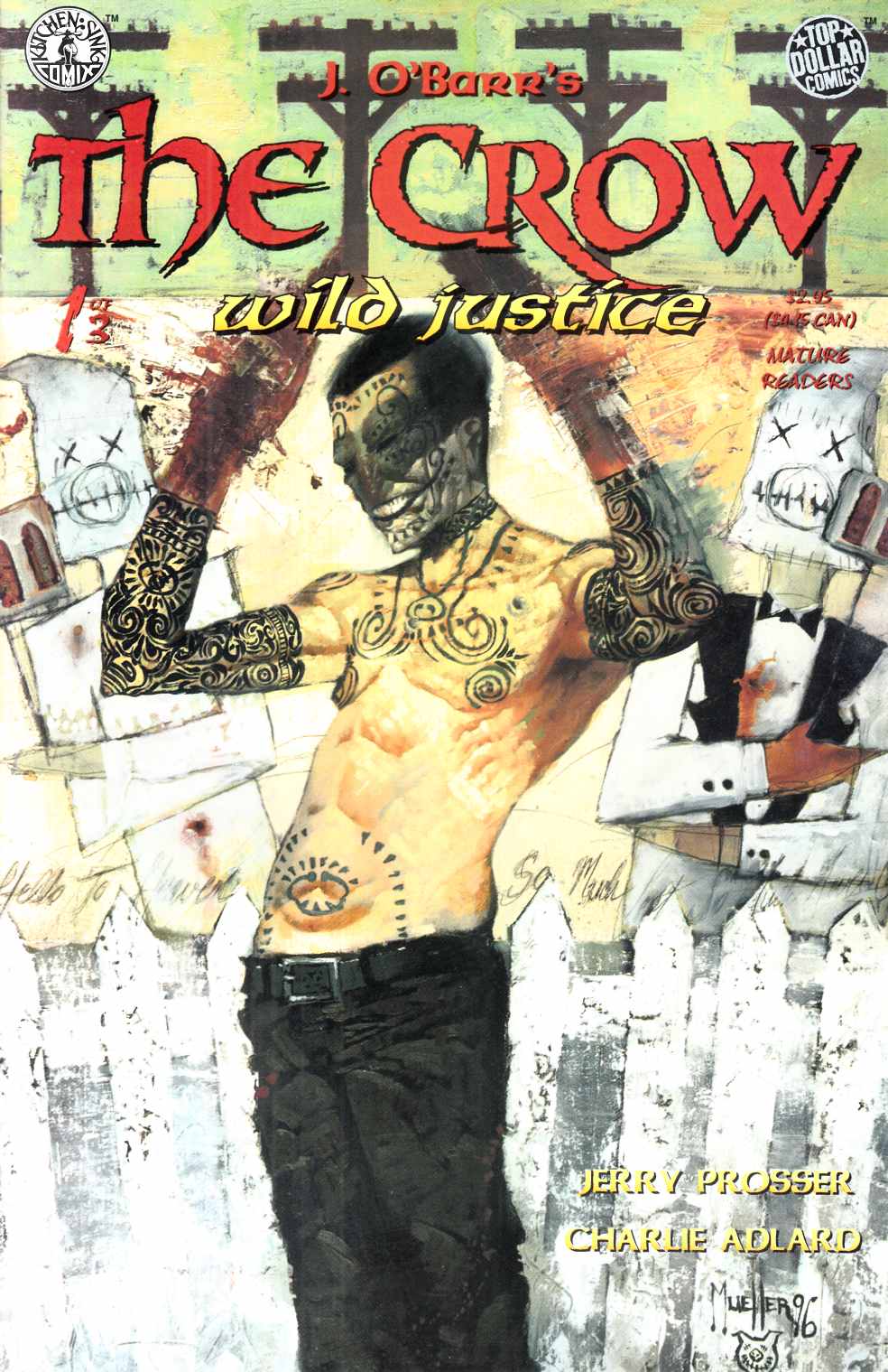 Crow Wild Justice #1 Near Mint (9.4) [Kitchen Sink Comic] LARGE