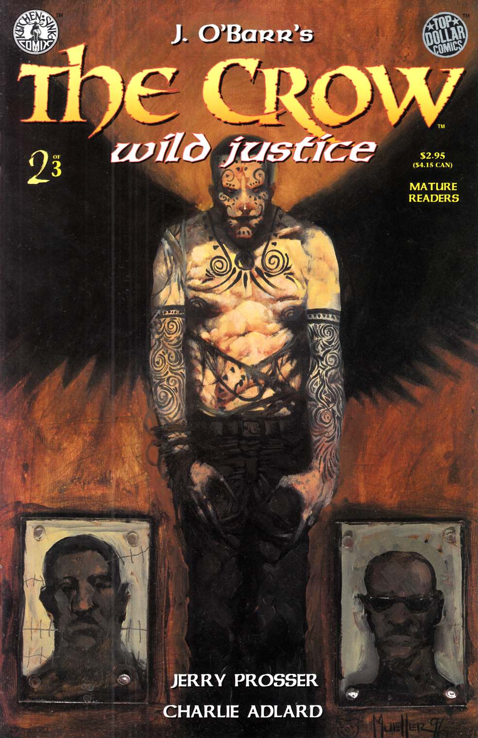 Crow Wild Justice #2 Near Mint (9.4) [Kitchen Sink Comic] LARGE