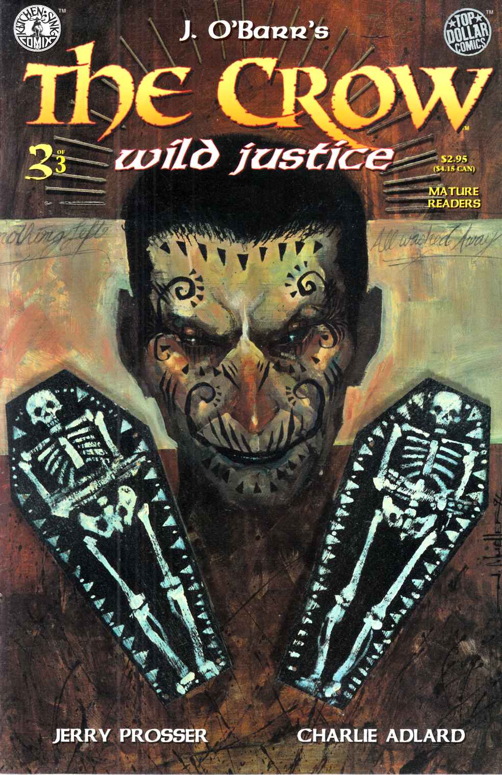 Crow Wild Justice #3 Near Mint (9.4) [Kitchen Sink Comic] LARGE
