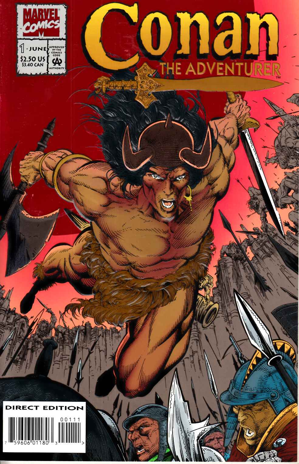 Conan the Adventurer #1 Fine (6.0) [Marvel Comic] LARGE