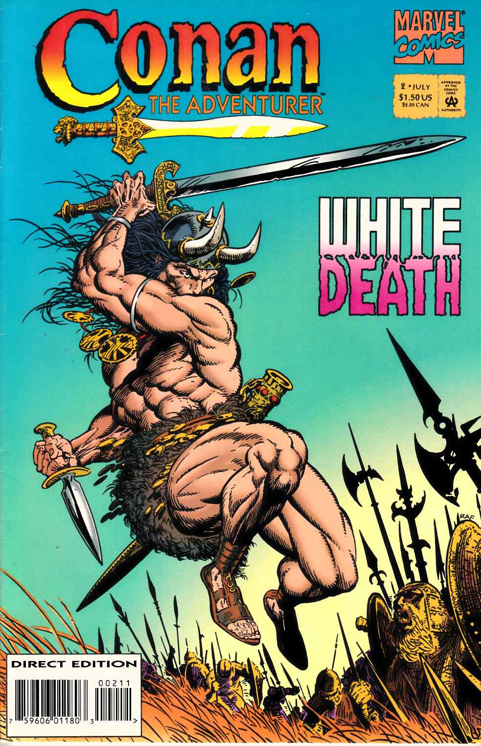 Conan the Adventurer #2 Fine (6.0) [Marvel Comic] LARGE