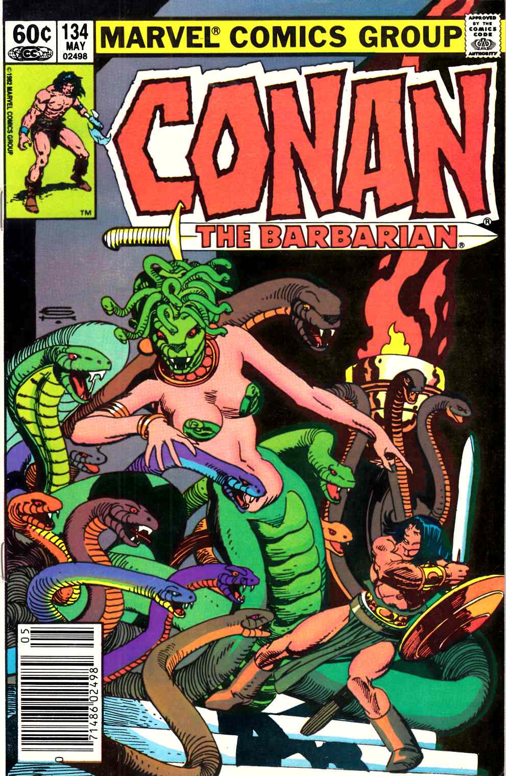 Conan the Barbarian #134 Newsstand Edition Very Fine Minus (7.5) [Marvel Comic] THUMBNAIL