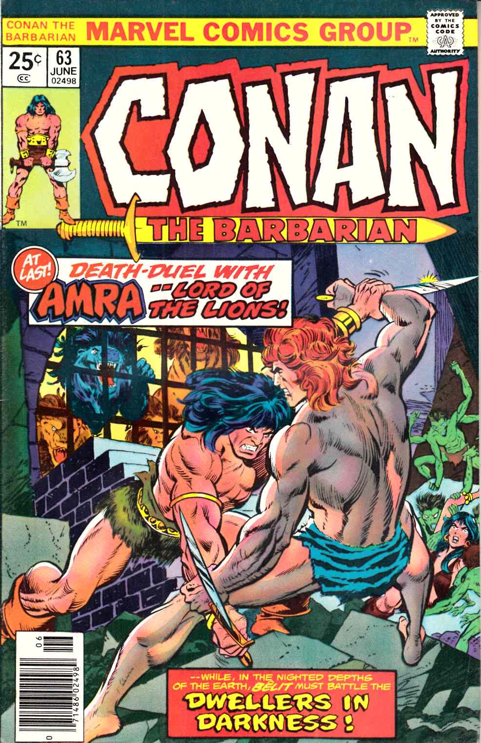 Conan the Barbarian #63 Fine Minus (5.5) [Marvel Comic]