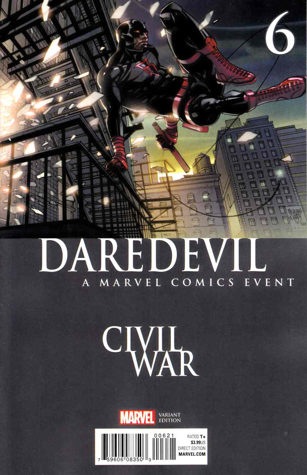 Daredevil #6 Ferry Civil War Variant Cover [Marvel Comic] LARGE
