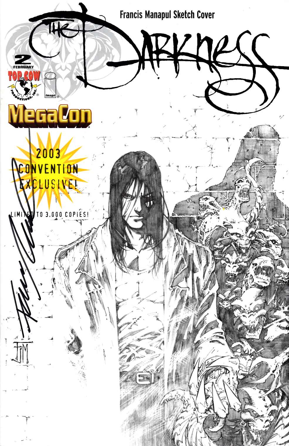 Darkness #2 MegaCon Exclusive Signed by Manapul Near Mint Minus (9.2) [Image Comic] THUMBNAIL