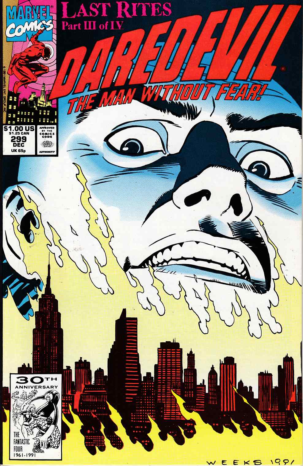Daredevil #299 Very Fine (8.0) [Marvel Comic] THUMBNAIL