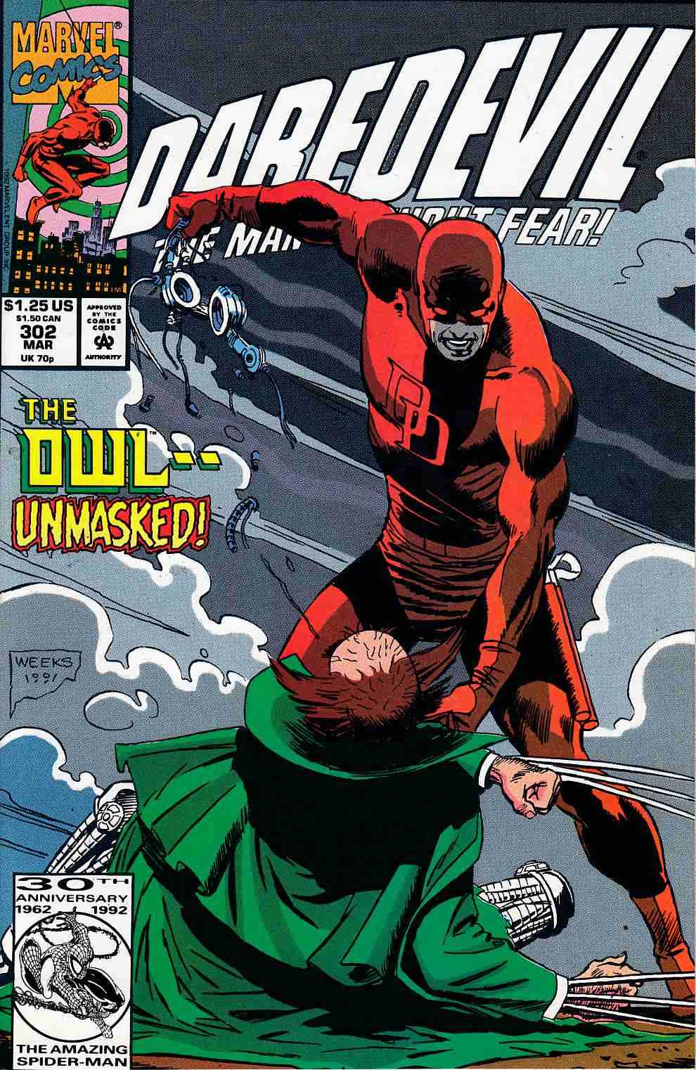 Daredevil #302 Near Mint (9.4) [Marvel Comic] THUMBNAIL