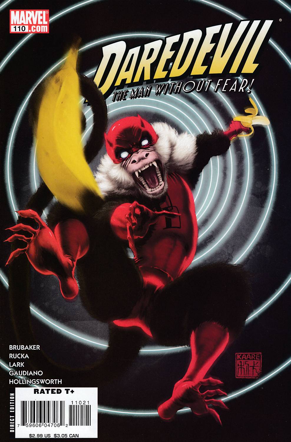 Daredevil #110 Monkey Variant Cover Very Fine (8.0) [Marvel Comic] THUMBNAIL