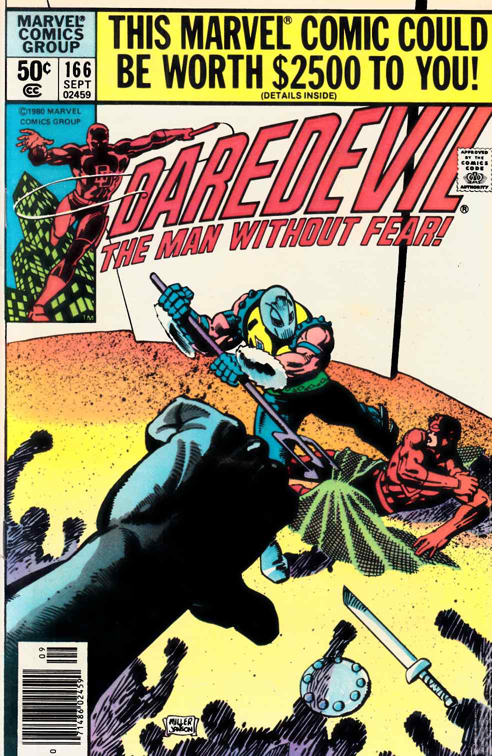 Daredevil #166 Newsstand Edition Very Fine (8.0) [Marvel Comic] LARGE