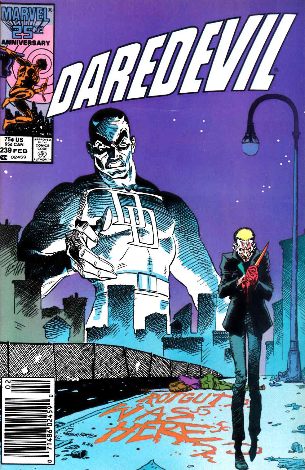 Daredevil #239 Newsstand Edition Fine (6.0) [Marvel Comic] THUMBNAIL