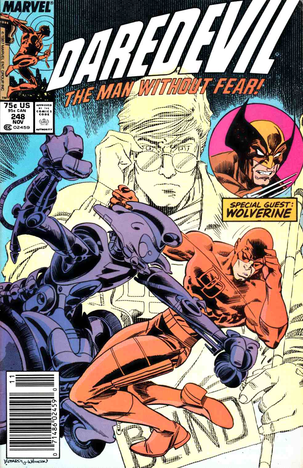 Daredevil #248  Newsstand Edition Very Fine Minus (7.5) [Marvel Comic] LARGE