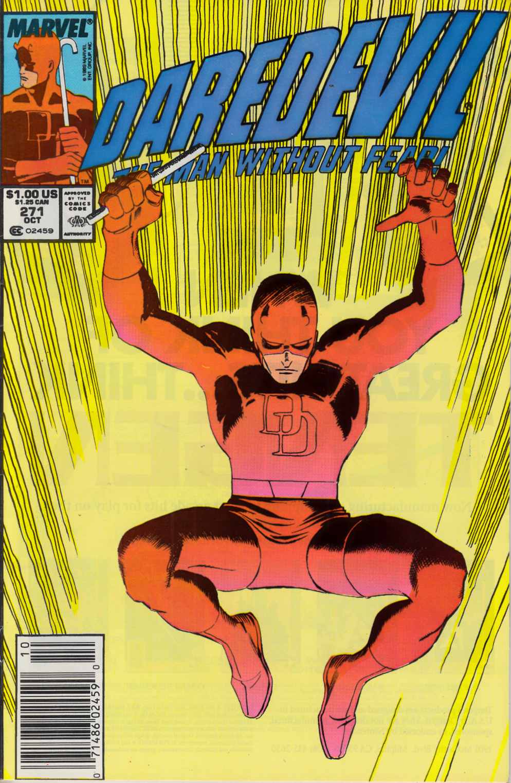 Daredevil #271 Newsstand Edition Very Fine (8.0) [Marvel Comic] THUMBNAIL