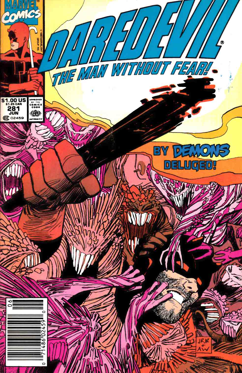 Daredevil #281 Newsstand Edition Very Fine (8.0) [Marvel Comic] THUMBNAIL