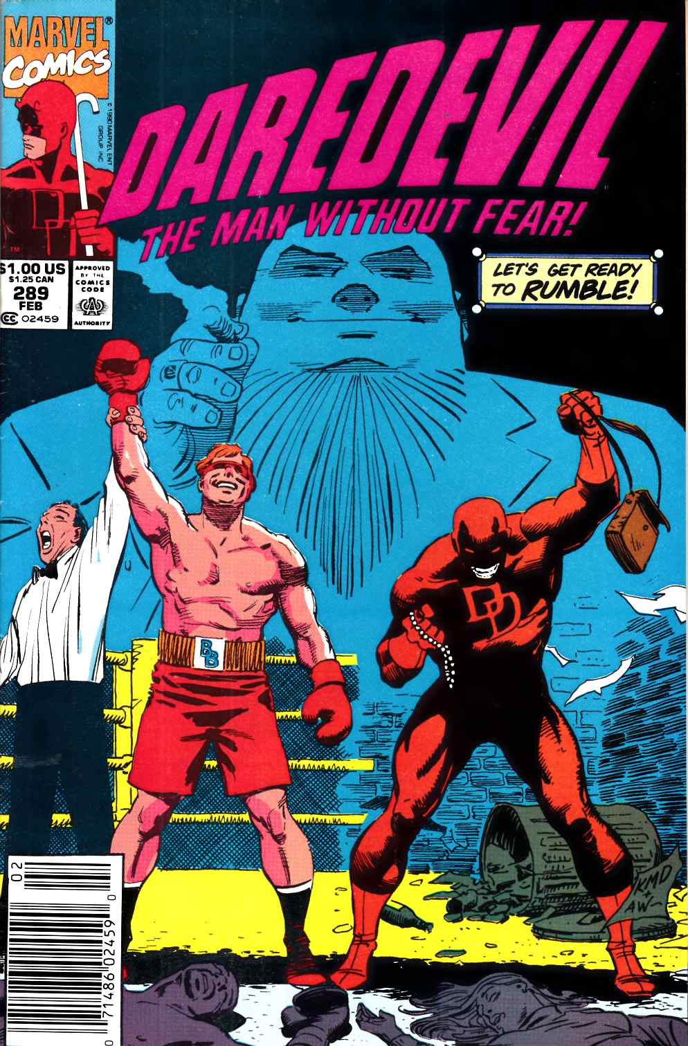 Daredevil #289 Newsstand Edition Very Fine (8.0) [Marvel Comic] THUMBNAIL