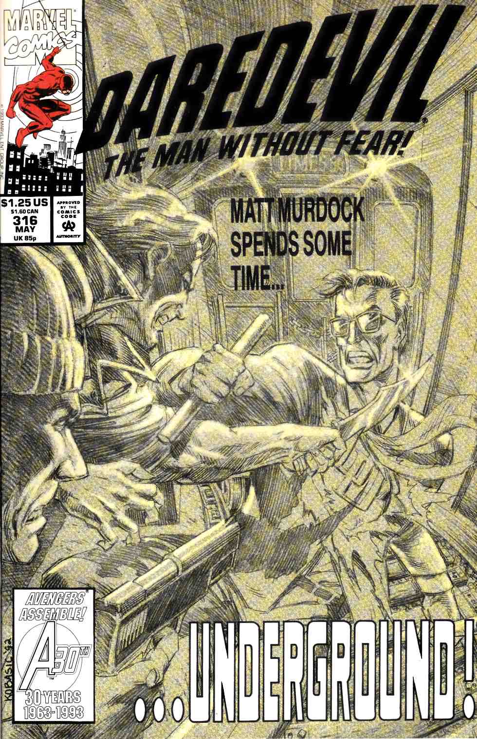 Daredevil #316 Near Mint (9.4) [Marvel Comic] THUMBNAIL