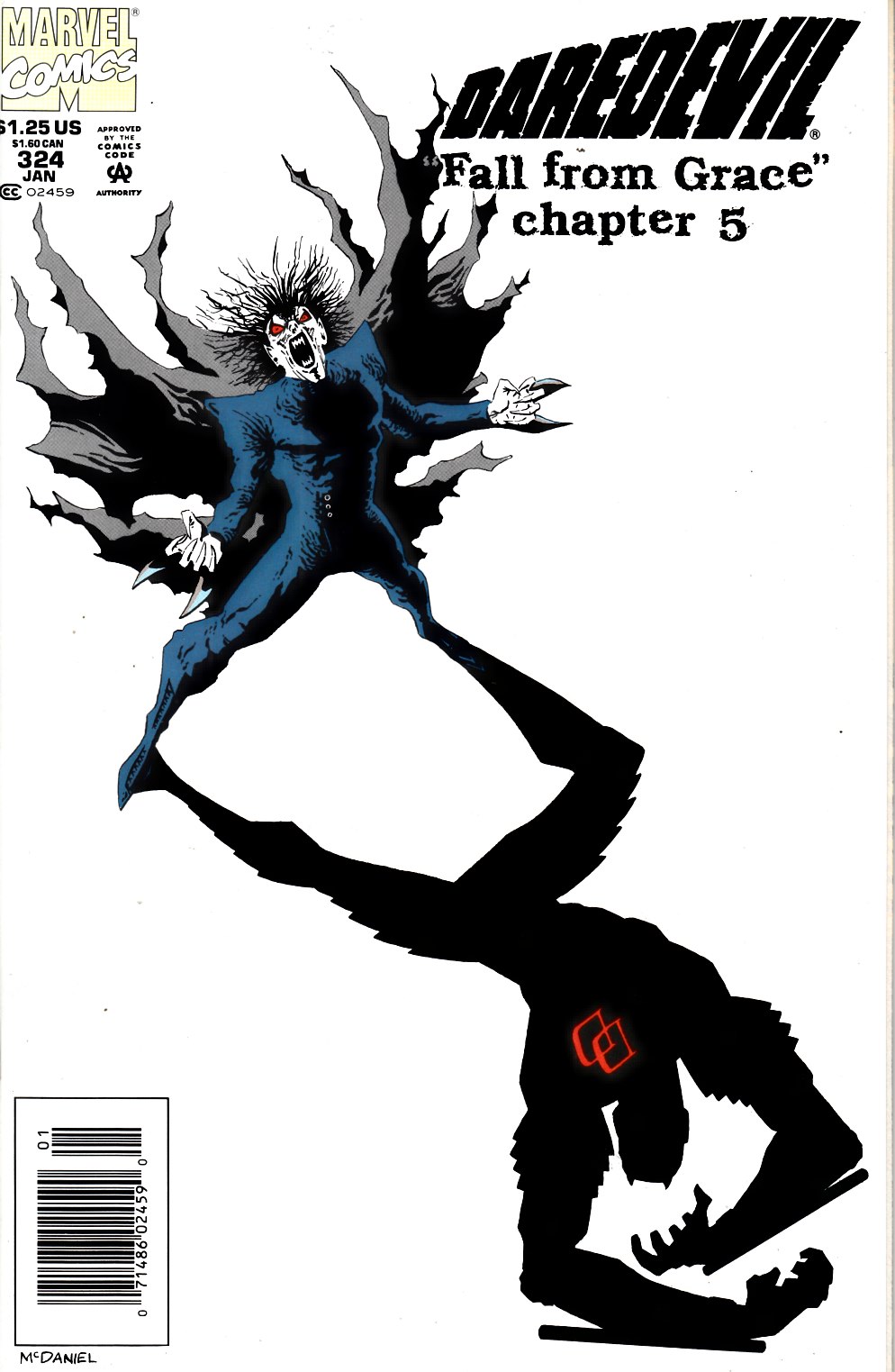 Daredevil #324 Newsstand Edition Fine (6.0) [Marvel Comic] THUMBNAIL