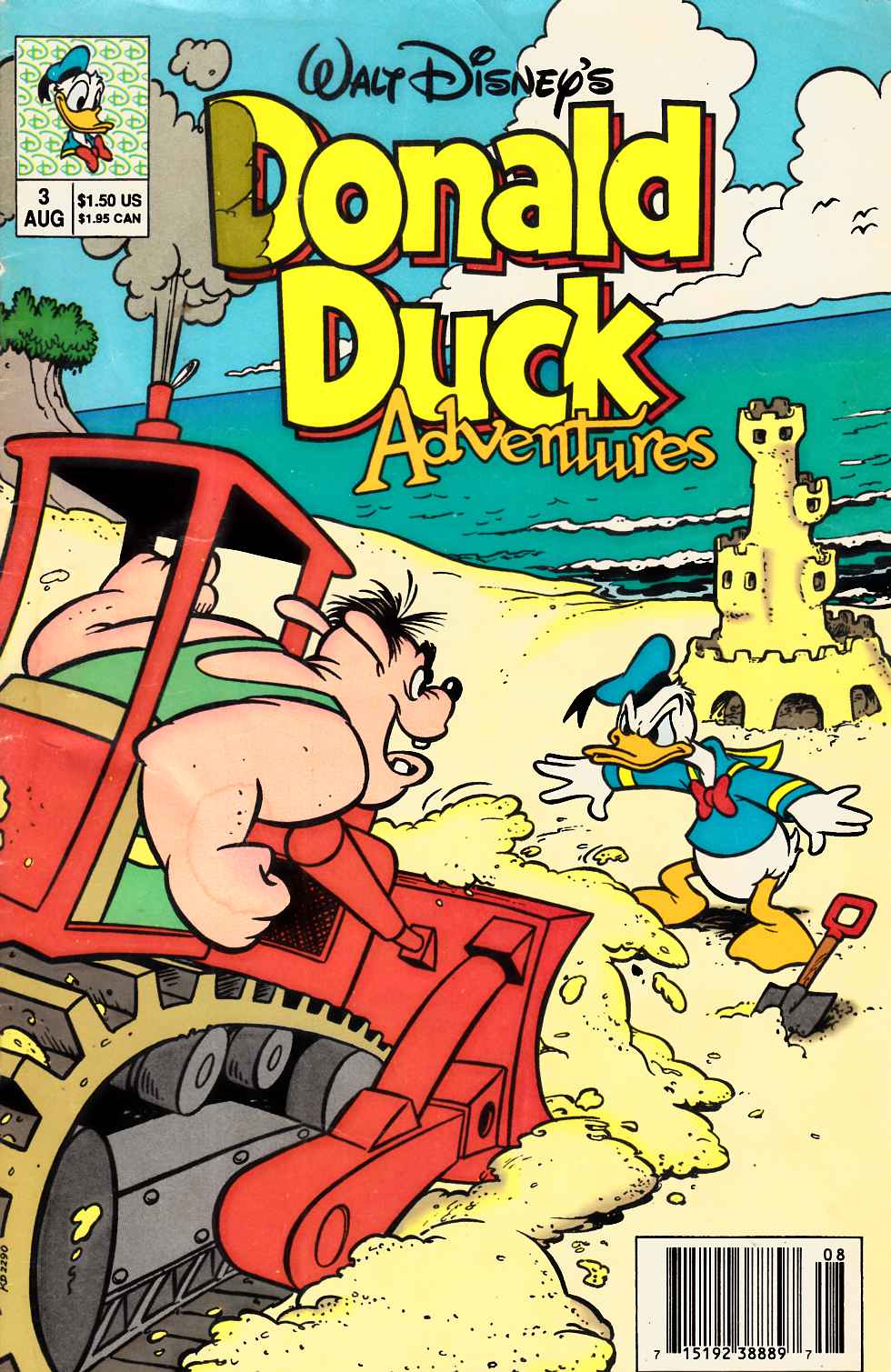 Donald Duck Adventures #3 Newsstand Edition Fine (6.0) [Walt Disney Comic] LARGE