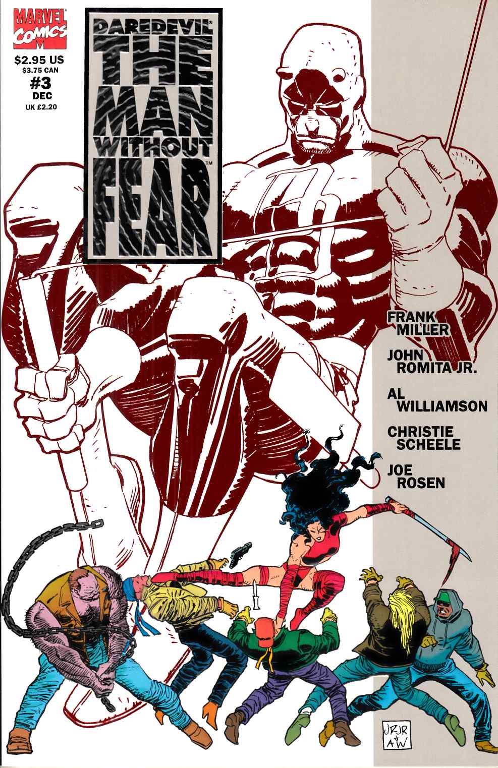 Daredevil the Man Without Fear #3 Near Mint (9.4) [Marvel Comic] LARGE