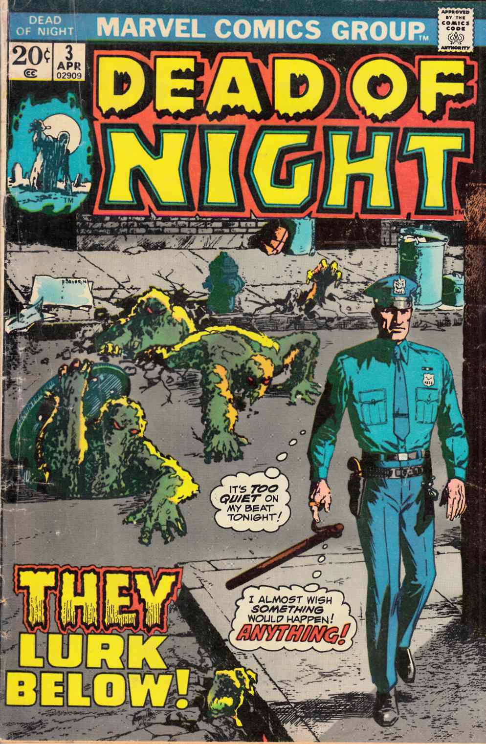 Dead of Night #3 Very Good Minus (3.5) [Marvel Comic] THUMBNAIL