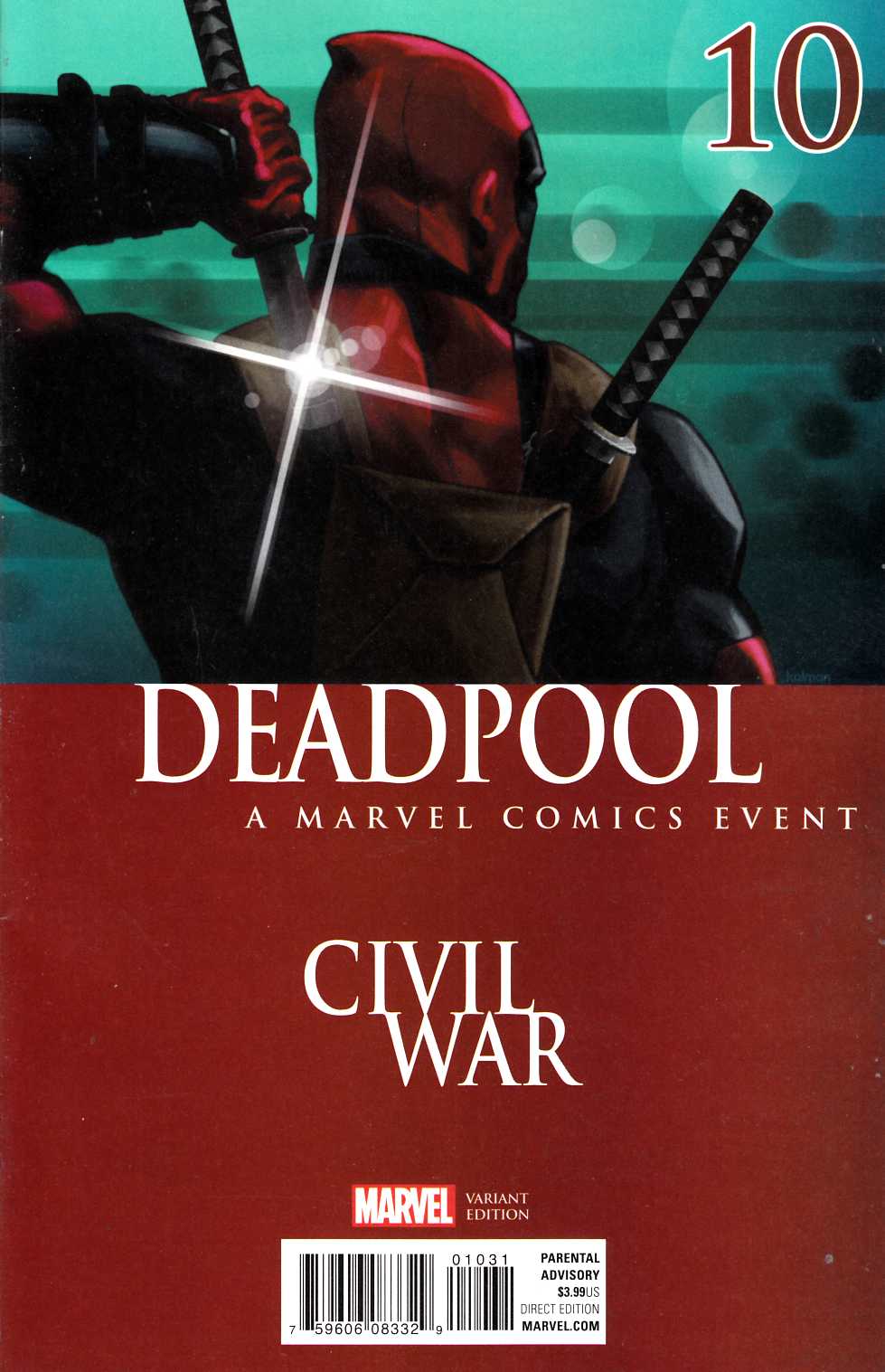 Deadpool #10 Civil War Variant Cover [Marvel Comic] LARGE