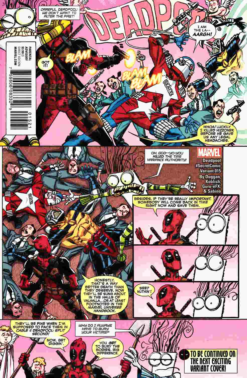 Deadpool #15 Koblish Secret Comic Variant Cover [Marvel Comic] THUMBNAIL