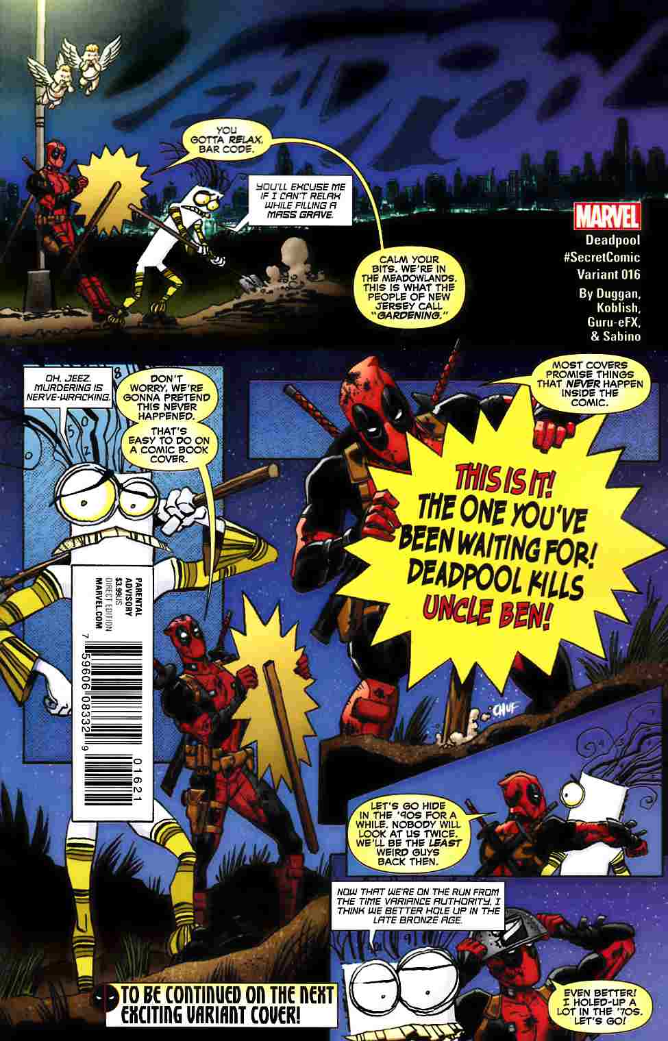 Deadpool 16 Koblish Secret Comic Variant Cover Marvel Comic Dreamlandcomics Com Online Store