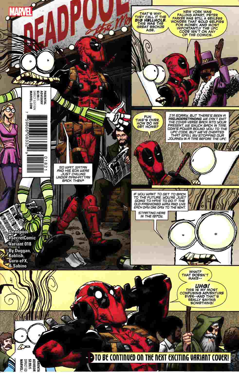 Deadpool #18 Koblish Secret Comic Variant Cover [Marvel Comic] THUMBNAIL