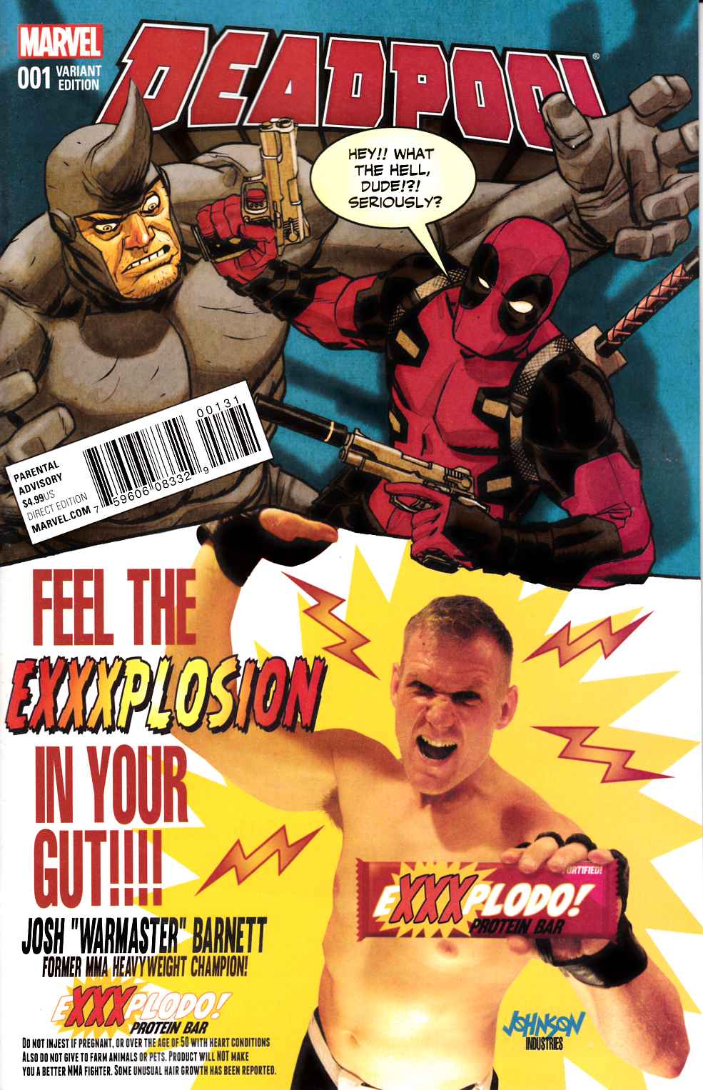 Deadpool #1 Johnson Candy Variant Cover Near Mint (9.4) [Marvel Comic] LARGE