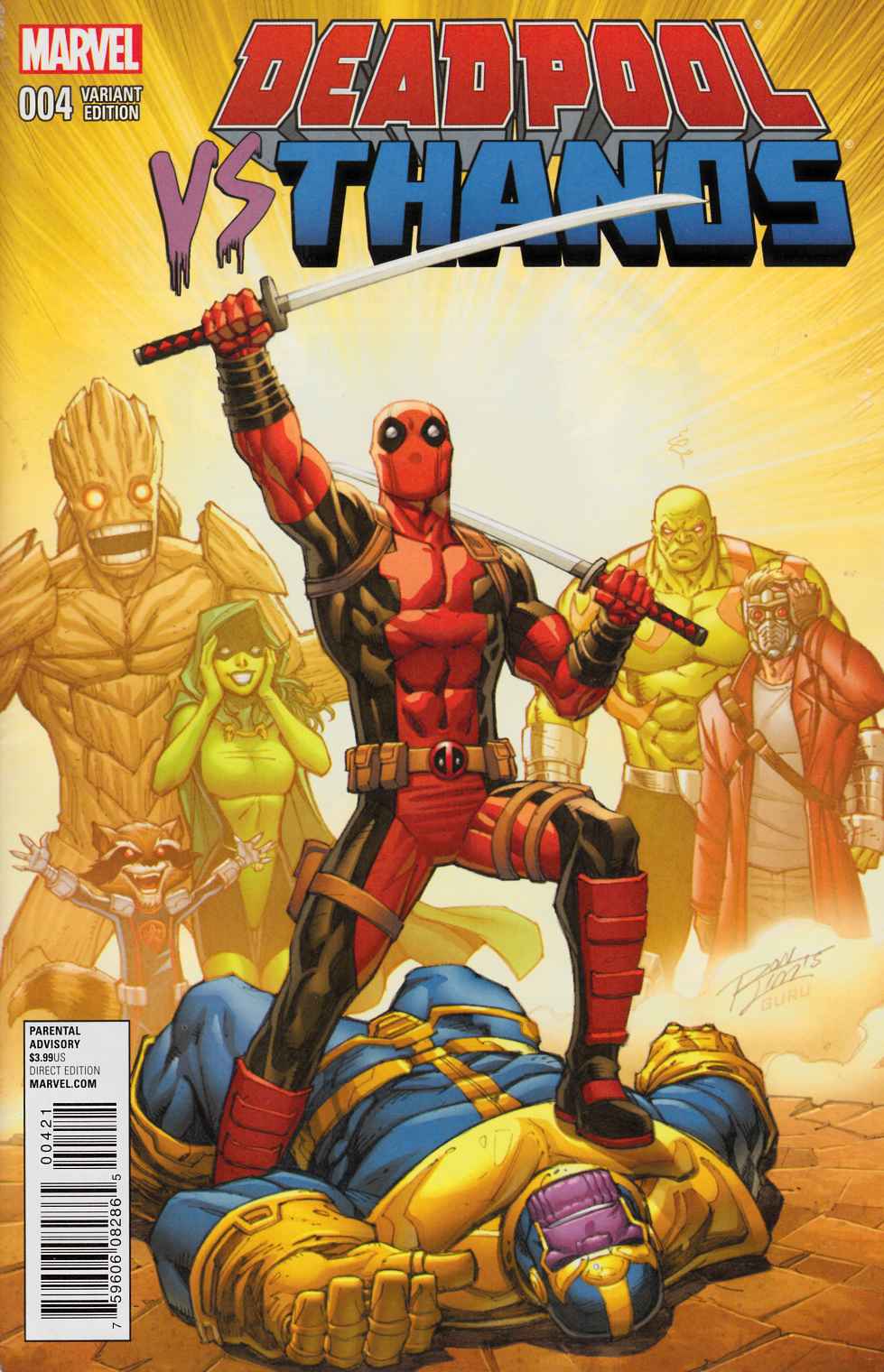 Deadpool Vs Thanos 4 Lim Variant Cover Marvel Comic