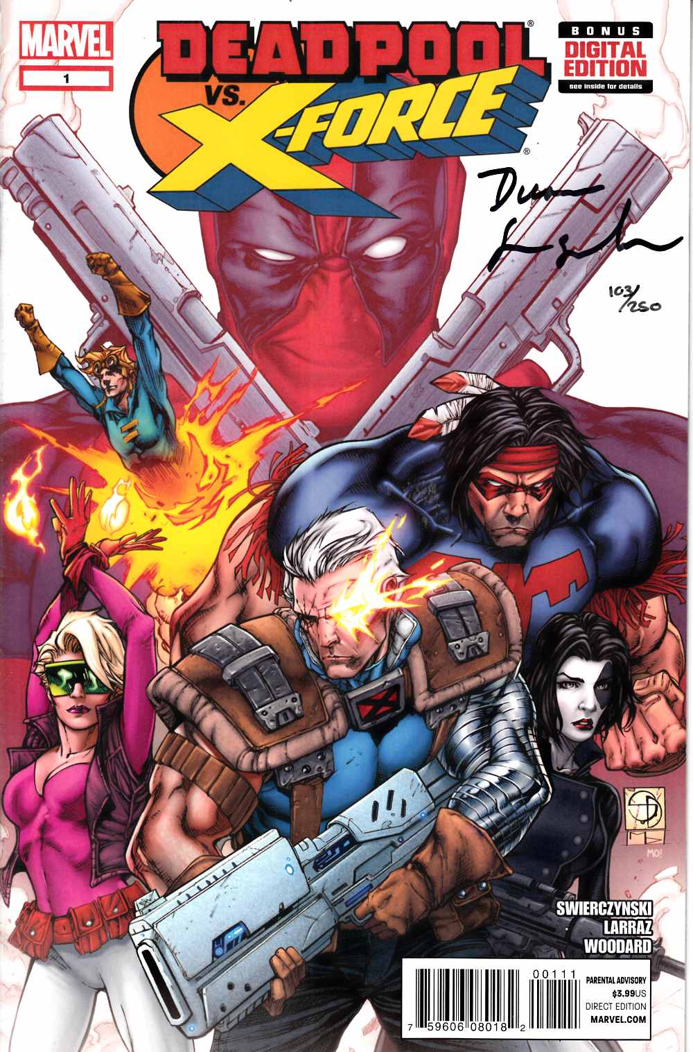 Deadpool vs X-Force #1 DF Swierczynski Signed Edition [Marvel Comic] THUMBNAIL
