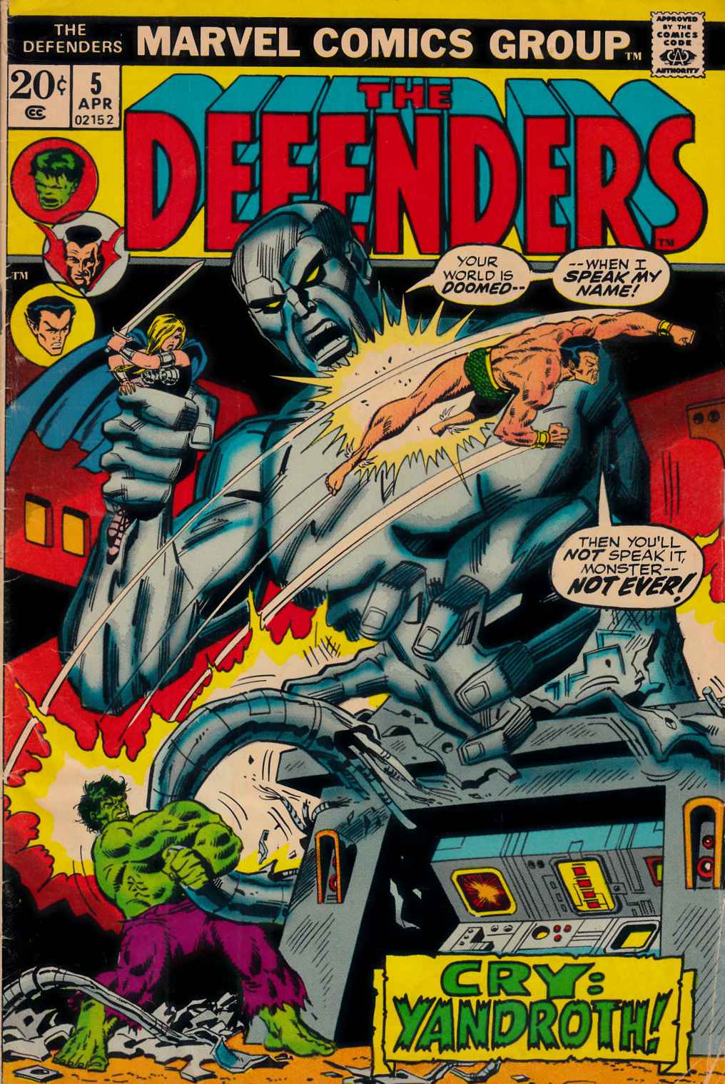 Defenders #5 Very Good (4.0) [Marvel Comic] THUMBNAIL