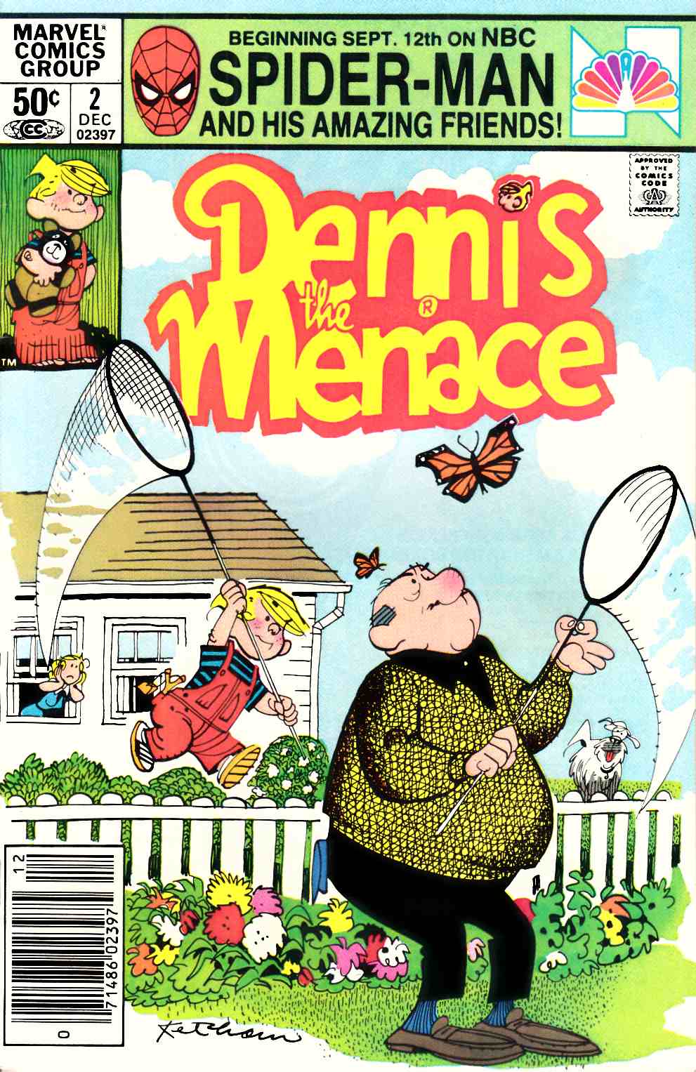 Dennis the Menace #2 Newsstand Edition Fine Plus (6.5) [Marvel Comic] LARGE
