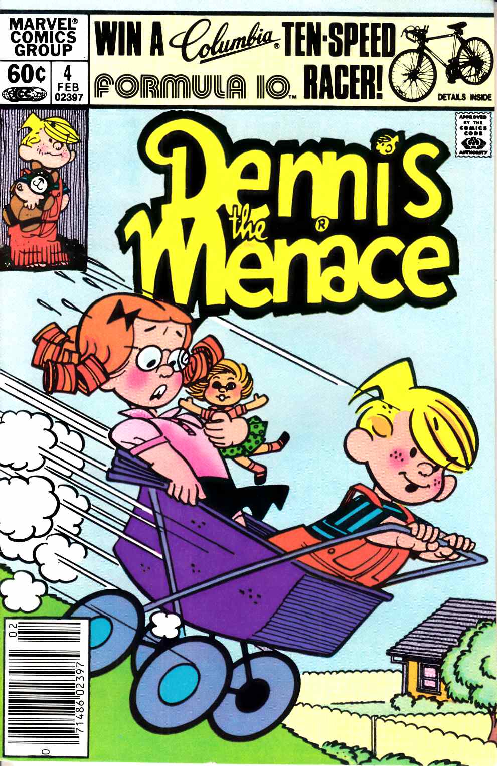 Dennis the Menace #4 Newsstand Edition Very Fine (8.0) [Marvel Comic] LARGE