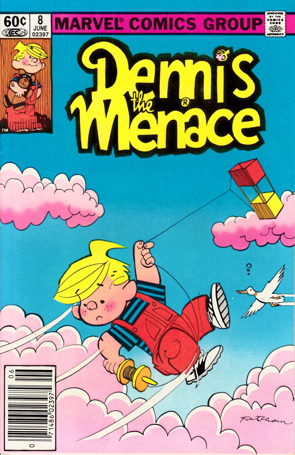 Dennis the Menace #8 Newsstand Edition Fine Plus (6.5) [Marvel Comic] THUMBNAIL