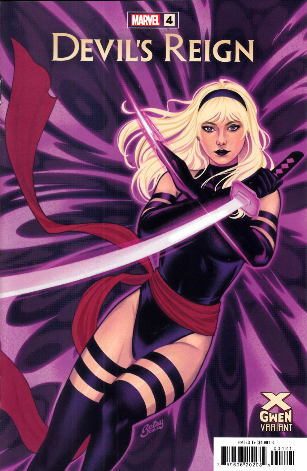 Devil's Reign #4 Cola X-Gwen Variant Cover Near Mint (9.4) [Marvel Comic] LARGE
