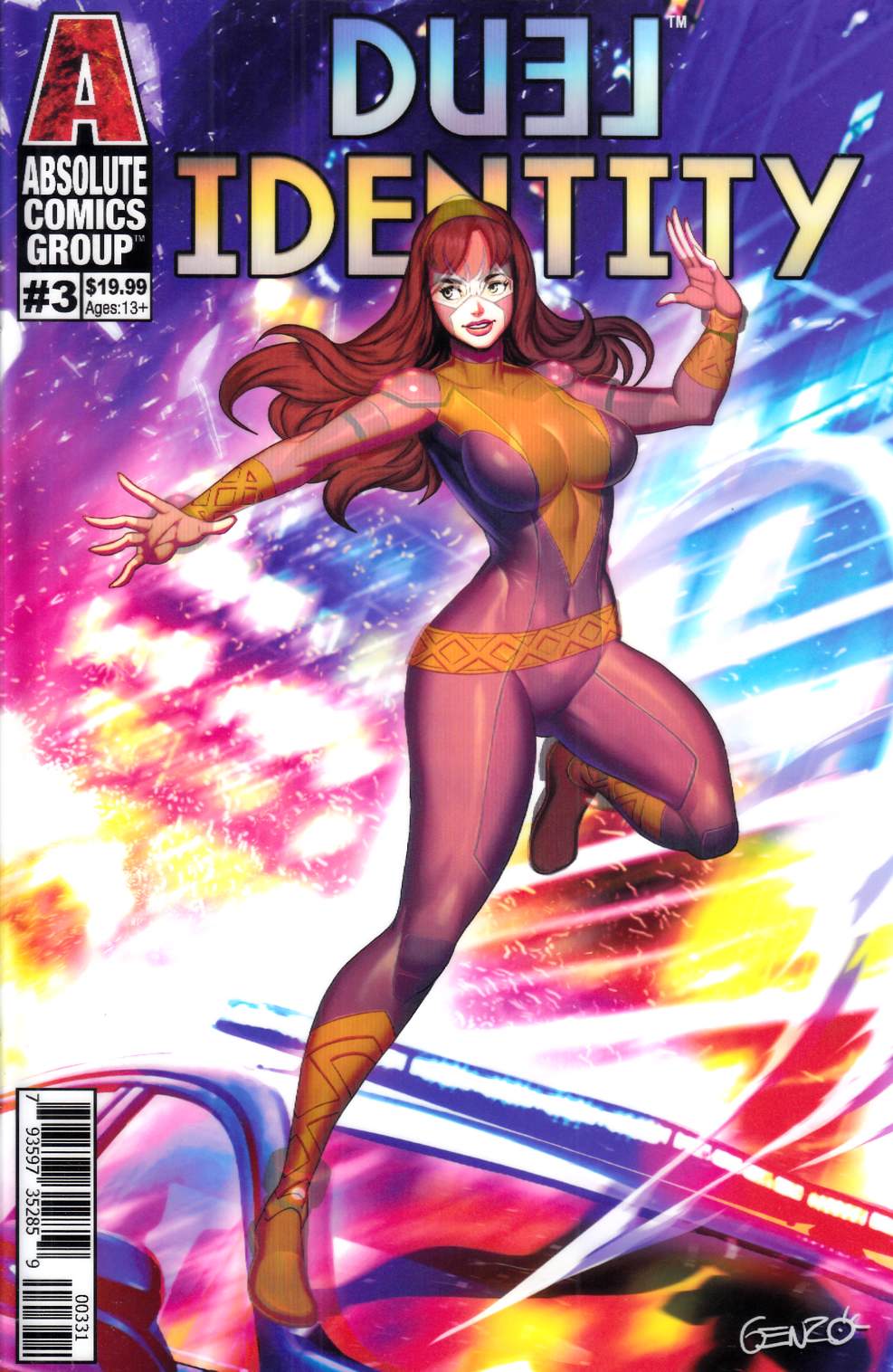 Duel Identity #3 Cover C Lenticular Near Mint (9.4) [Absolute Comic] LARGE