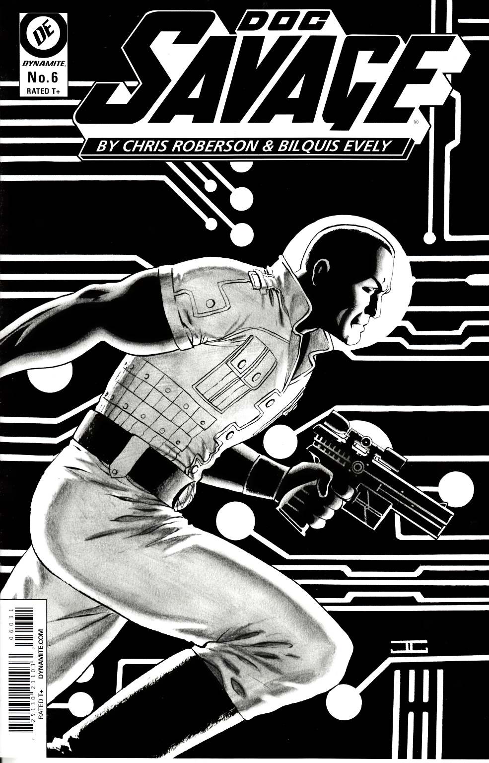 Doc Savage #6 Cassaday Rare B&W VIP Cover [Comic] LARGE