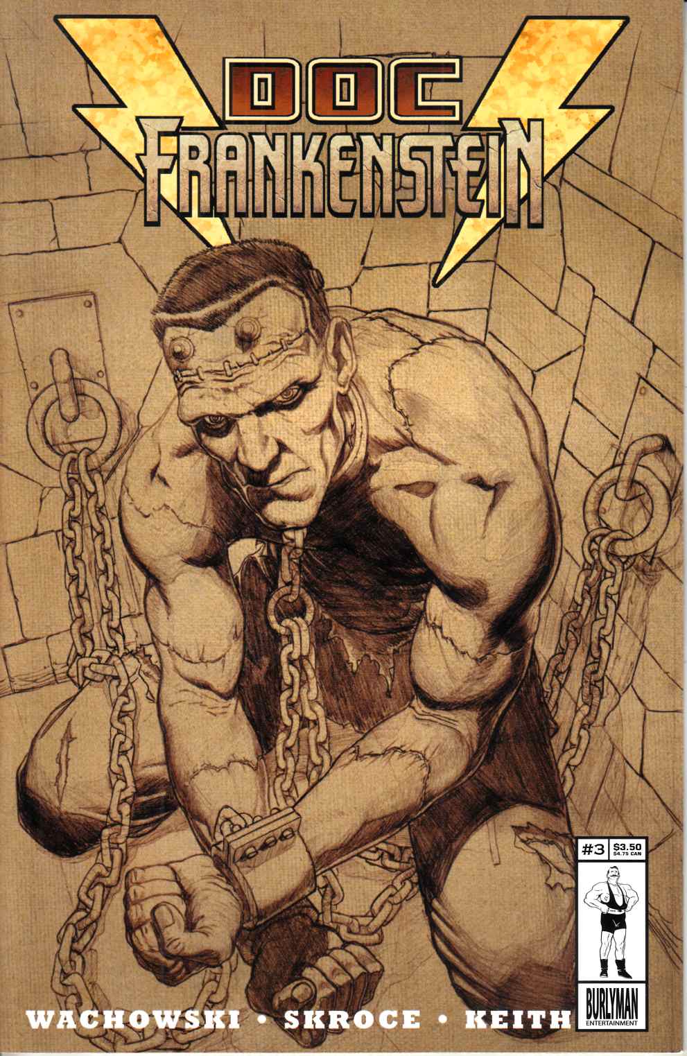 Doc Frankenstein #3 Cover B Near Mint (9.4) [Burlyman Comic] LARGE