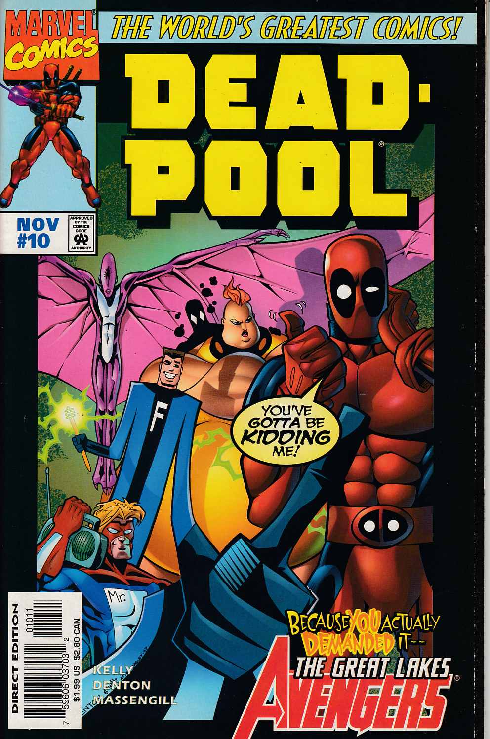 Deadpool #10 Near Mint (9.4) [Marvel Comic] LARGE